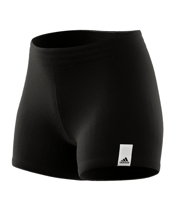 adidas Lounge Rib Bootys Short Damen Schwarz - schwarz