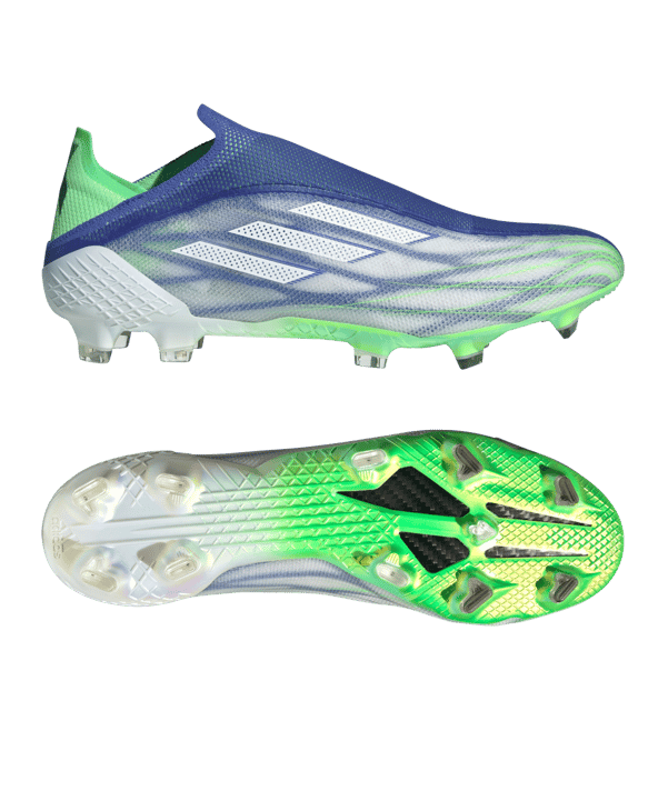 adidas X Speedflow+ Adizero FG Weiss Lila Grün - weiss