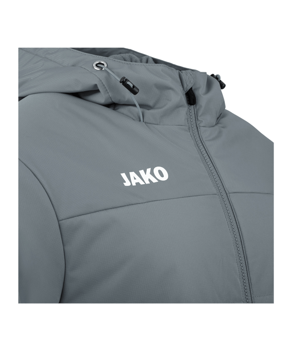 JAKO Team Coach Kapuzenjacke Kids Grau F840 - grau