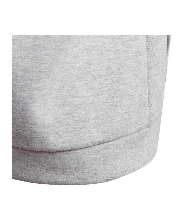 adidas 3 Stripes Doubleknit Kapuzenjacke Kids Grau - grau