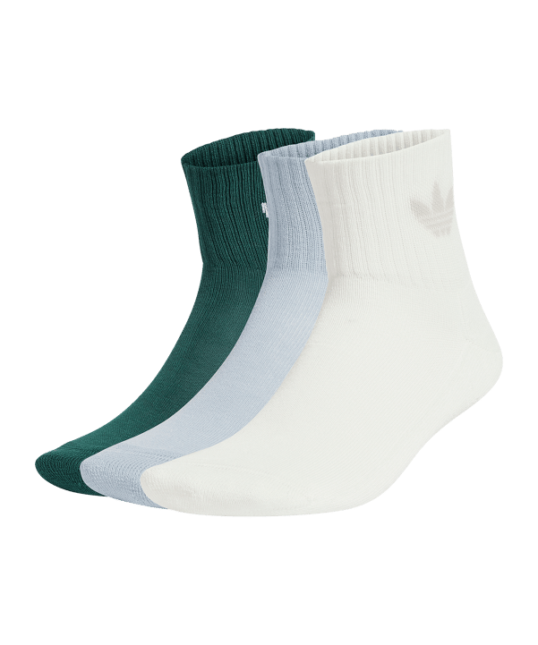 adidas Originals Mid Ankle 3er Pack Chaussettes Blanc - blanc