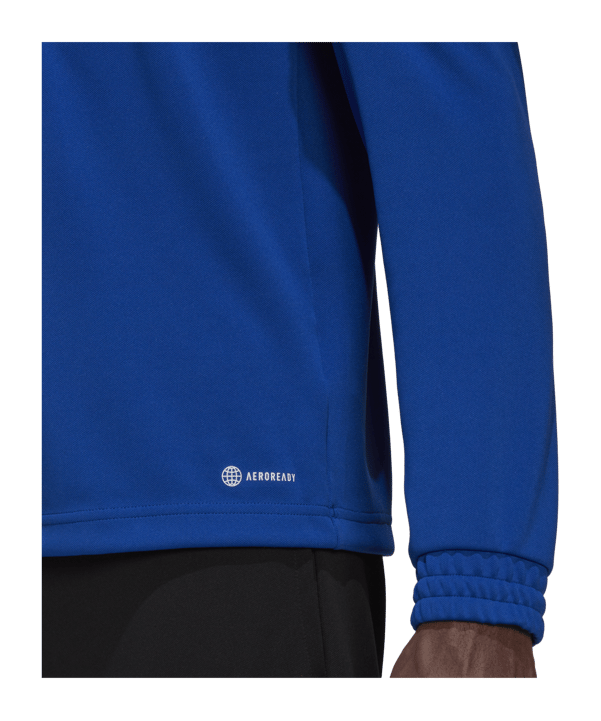 adidas Entrada 22 HalfZip Sweatshirt Blau Weiss - blau
