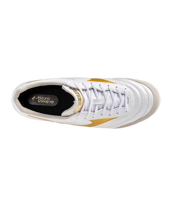 Mizuno Morelia Sala Elite IN Bright Gold Weiß F50 - weiss