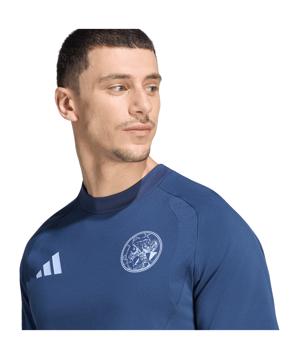 adidas Ajax Amsterdam Tiro Travel T-Shirt Blau