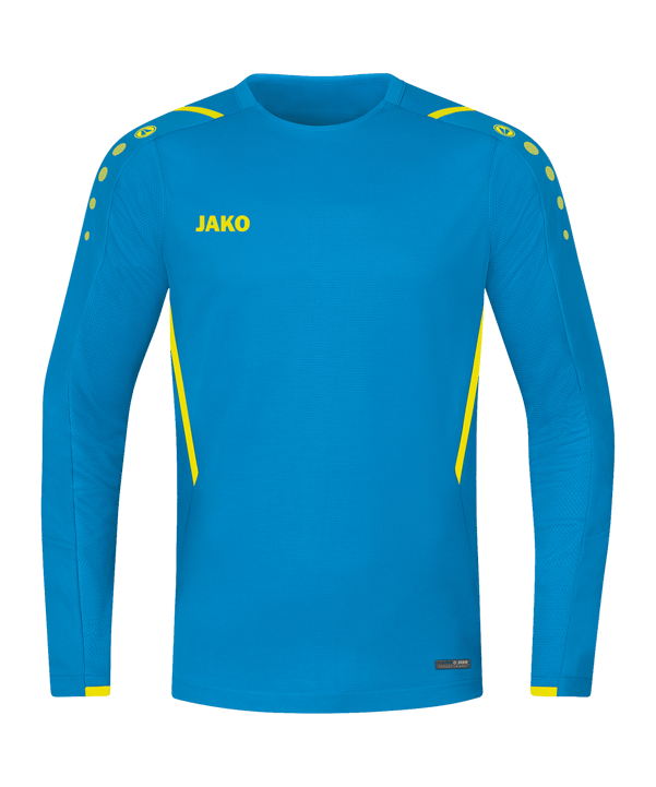 JAKO Challenge Sweatshirt Blau Gelb F443 - blau