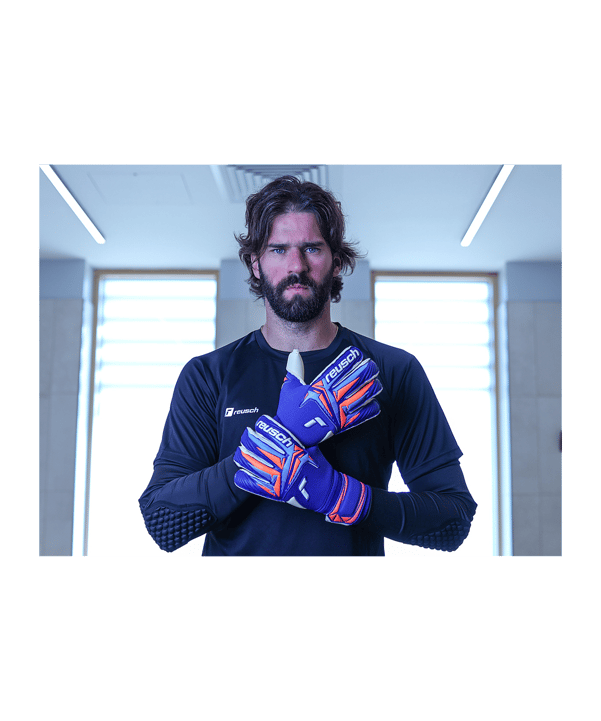 Reusch Attrakt Duo Evolution Torwarthandschuhe Blau - blau