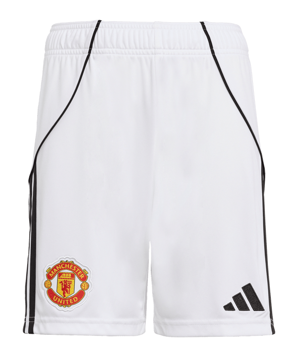 adidas Manchester United Short Home 2025/2026 Kids Weiß - weiss
