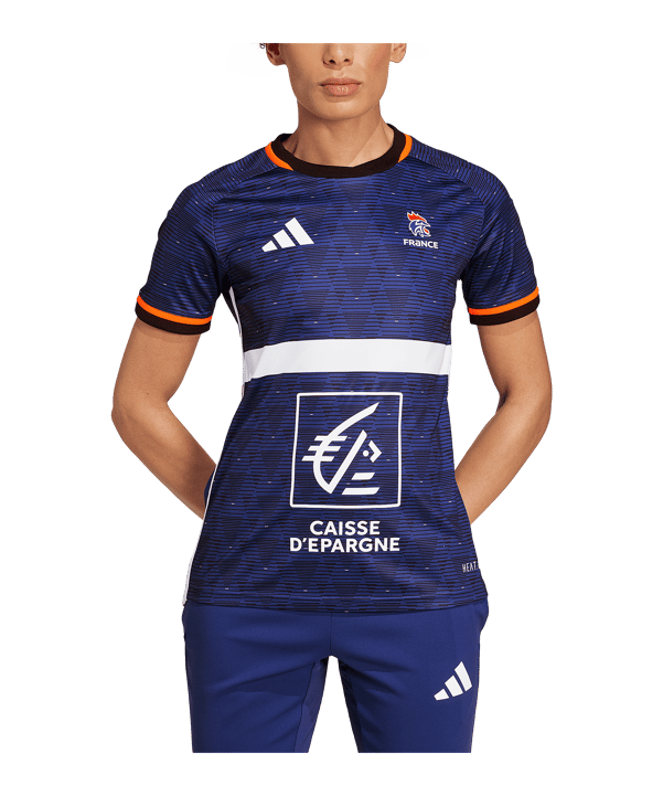 adidas Team France HB Trikot Damen Blau - blau