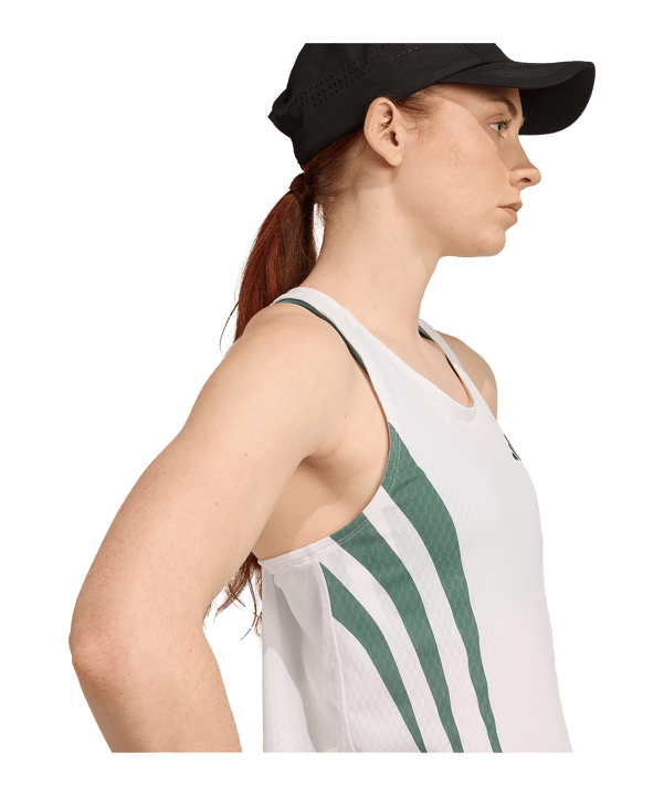 adidas Adizero Archive Running Singlet Tanktop Damen Weiß - weiss