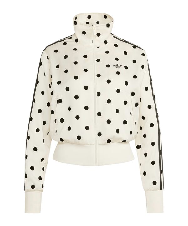adidas Originals Satin Polka Dots Jacke Damen Weiß - weiss