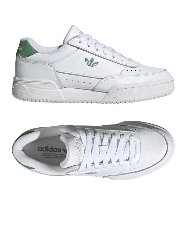 adidas Originals Court Super Damen Weiss Grün - weiss
