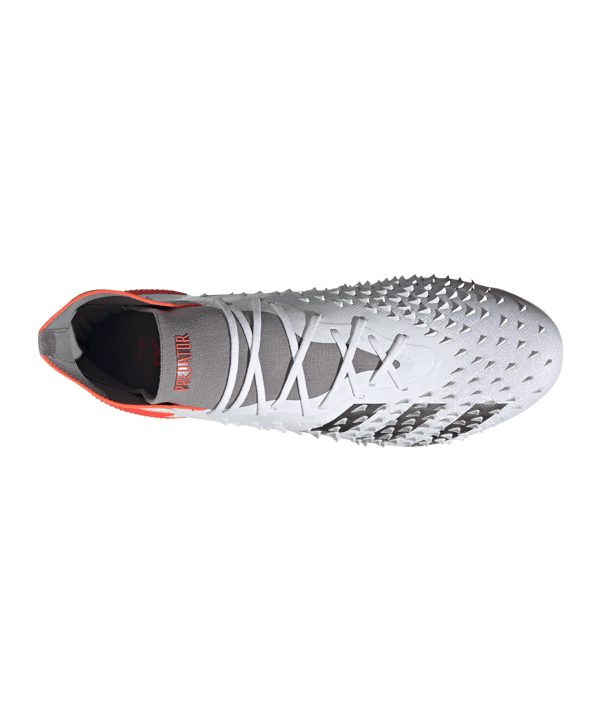 adidas Predator FREAK.1 FG White Spark Weiss Grau Rot - weiss