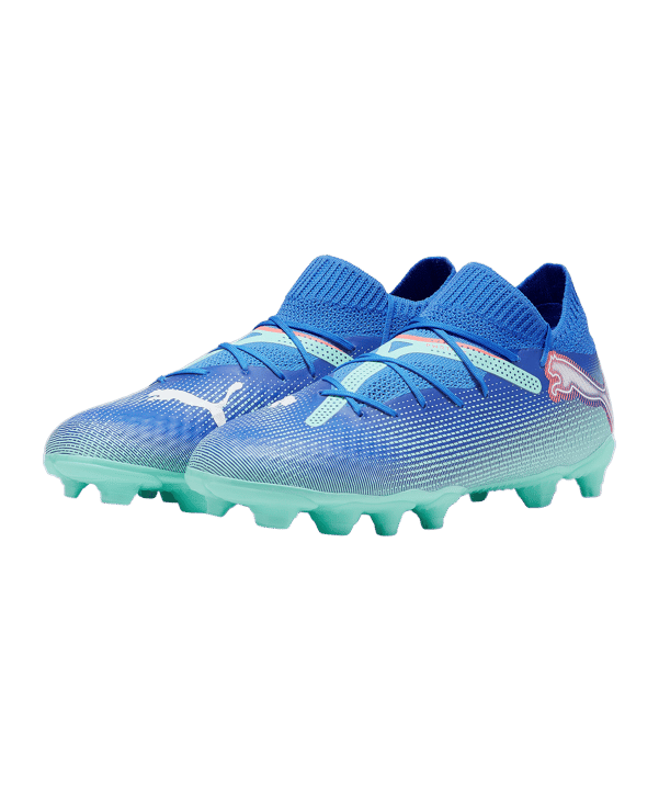 PUMA FUTURE 7 Pro FG/AG Formula Jr Kids Blau Weiss F01 - blau