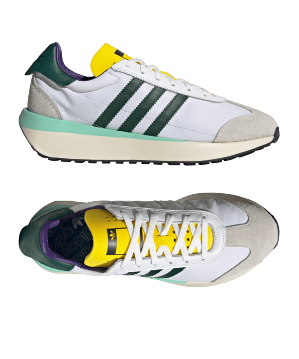 adidas Originals Country XLG Weiss Grün Gelb - weiss