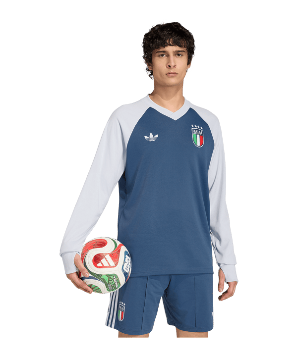 adidas FIGC Italien Prematch Sweatshirt WM 2026 Blau - blau