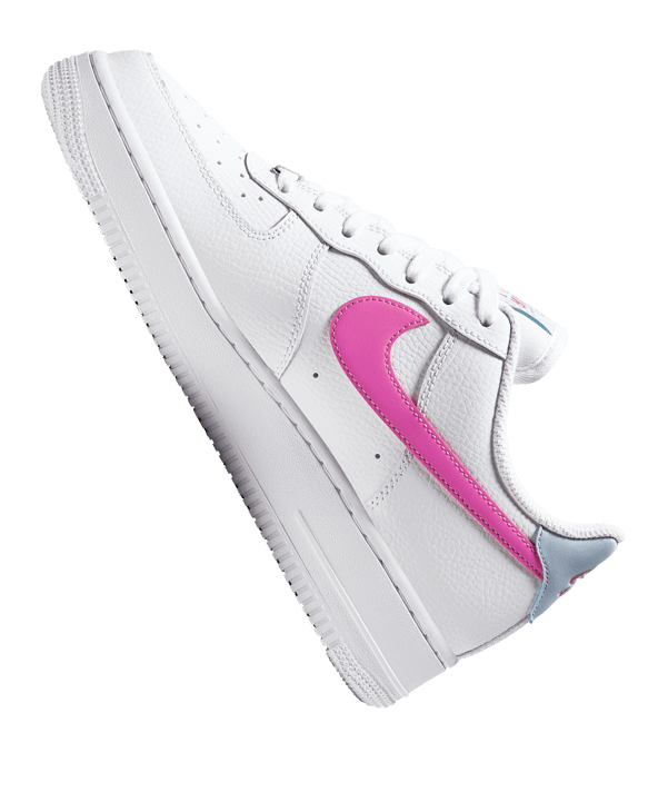 Nike Air Force 1 07 Sneaker Damen Weiss Pink F101 - weiss