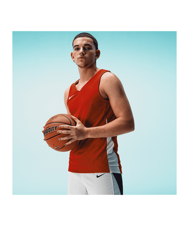 Nike Team Basketball Stock Trikot Rot Weiss F657 - rot