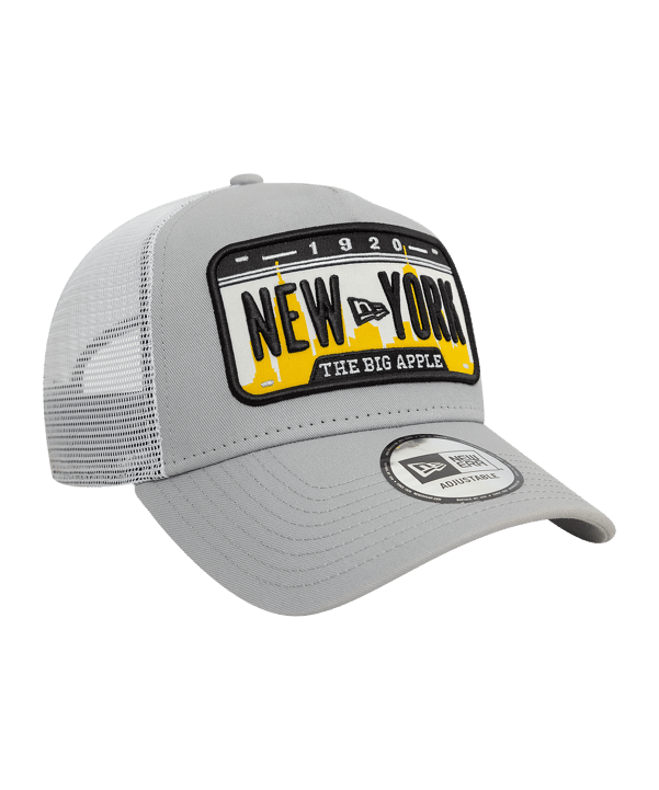 New Era New York Plate Trucker Cap Grau - grau