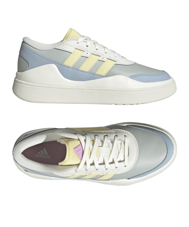 adidas Osade Damen Weiss Gelb Blau - weiss
