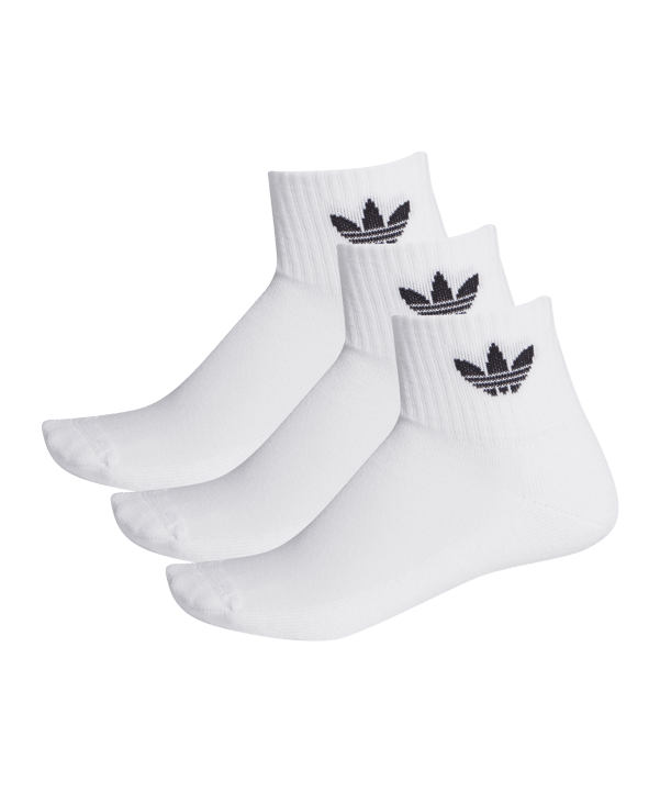 adidas Originals Mid Ankle Socken Weiss Schwarz - weiss