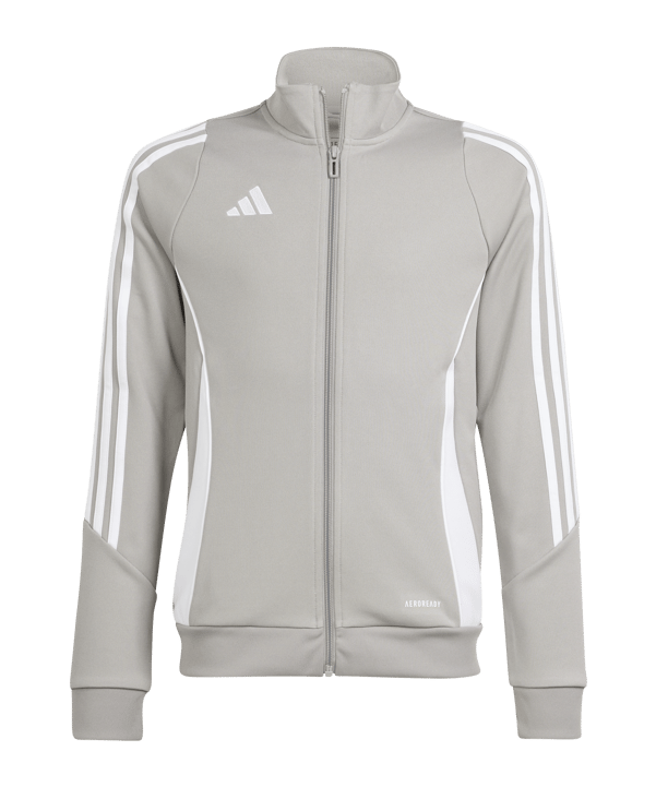adidas Tiro 24 Trainingsjacke Kids Grau Weiss - grau