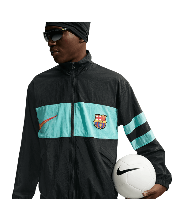 Nike FC Barcelona Repel I96 Track Jacke Schwarz F010 - schwarz