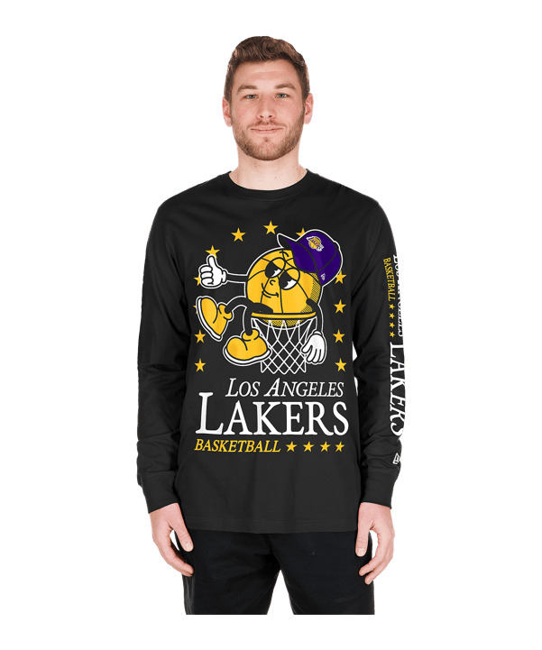New Era NBA LA Lakers Oversized Sweatshirt Schwarz - schwarz