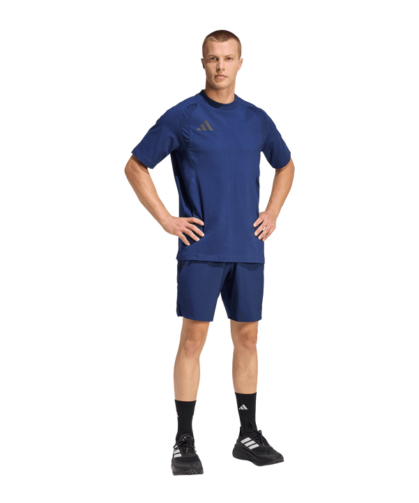 adidas Tiro Travel T-Shirt Dunkelblau - schwarz
