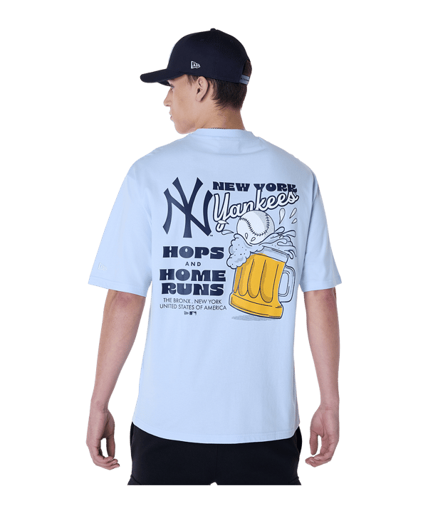 New Era MLB New York Yankees Food Graphic Oversized T-Shirt Blau - blau