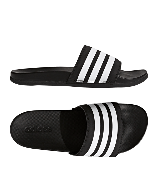 adidas Adilette Comfort Badelatsche Schwarz - schwarz