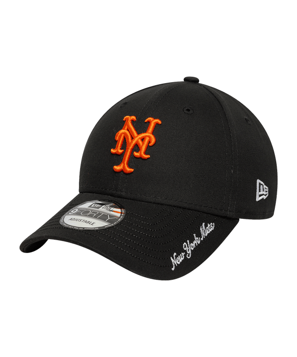 New Era MLB 9Forty New York Mets Visor Script Cap Schwarz - schwarz