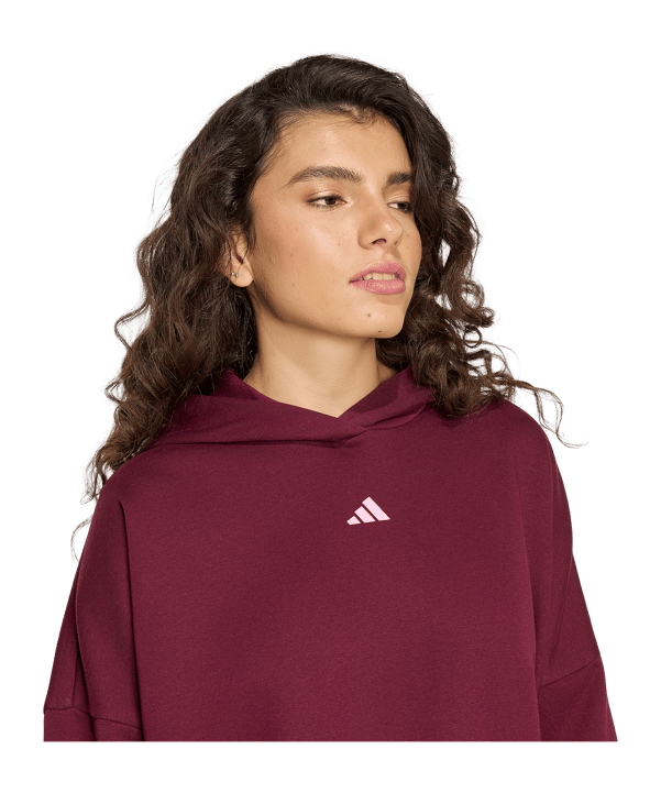 adidas 3 Stripes Studio Hoody Damen Rot - rot