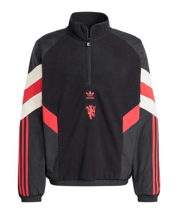 adidas Originals Manchester United Polarfleece Sweatshirt Schwarz - schwarz