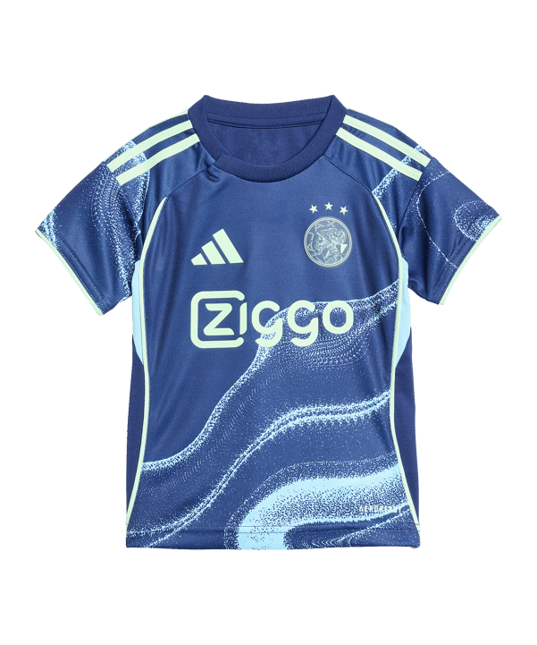 adidas Ajax Amsterdam Baby Trikot Set Away 2025/2026 Kids Blau - blau