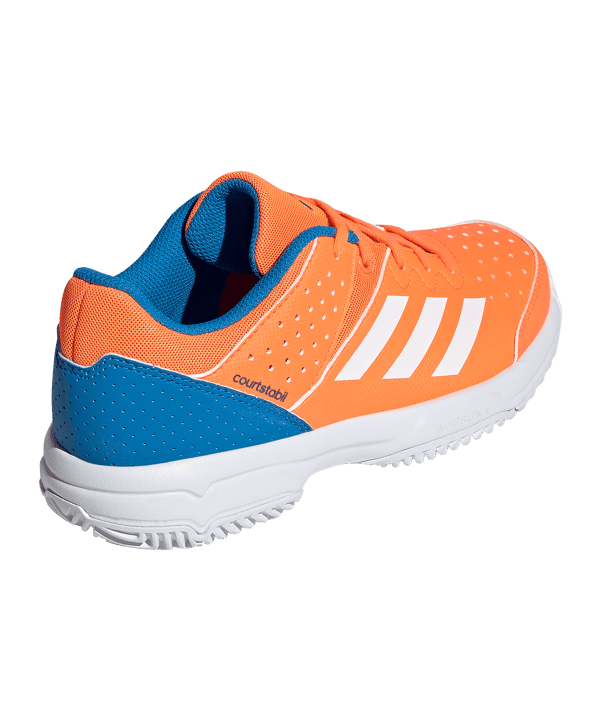 adidas Court Stabil Shoes Orange - weiss