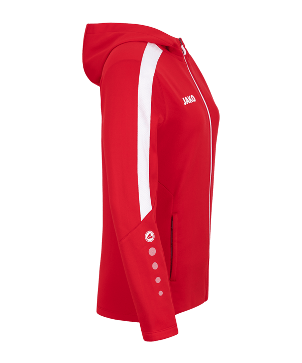 JAKO Power Kapuzenjacke Damen Rot Weiss F100 - rot