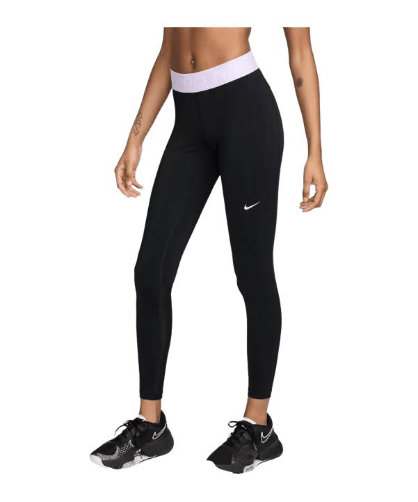 Nike Pro Mid Leggings Damen Grau F017 - grau