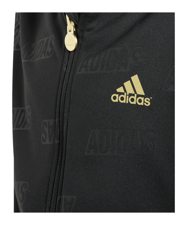 adidas Kapuzenjacke Kids Schwarz Gold - schwarz
