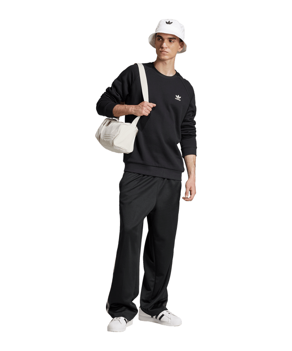 adidas Originals Trefoil Essentials French Terry Sweatshirt Schwarz - schwarz