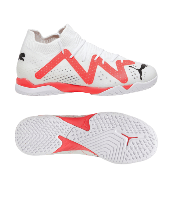 PUMA FUTURE Match+ Mid IT Halle Breakthrough Jr Kids Weiss Rot Schwarz F01 - weiss