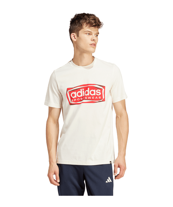 adidas Folded Graphic T-Shirt Weiß - weiss