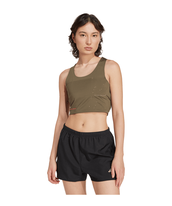 adidas Adi365 Running Crop Canottiera Donna Verde - verde