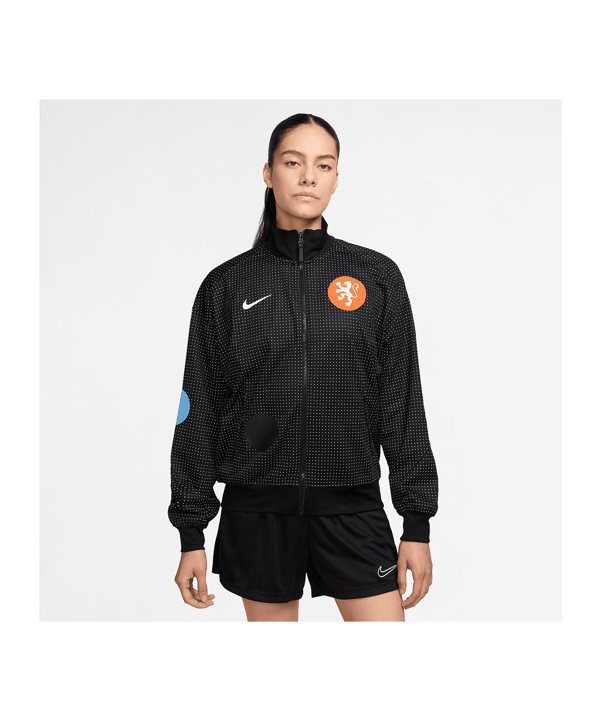 Nike KNVB Niederlande Anthem Jacke Damen Schwarz F010 - schwarz