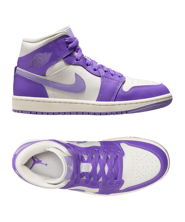 Jordan Air 1 Mid Damen Lila Weiss F504 - lila
