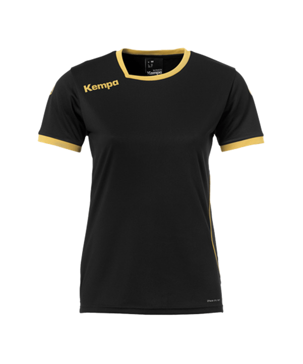 Kempa Curve Trikot T-Shirt Damen Schwarz Gold F05 - schwarz