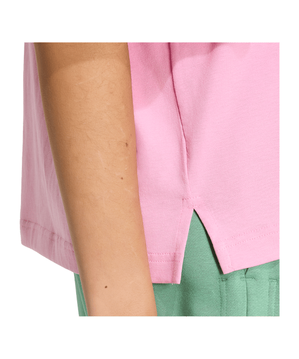 adidas 3 Stripes Studio T-Shirt Damen Rosa - rosa