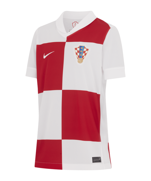 Nike Kroatien Trikot Home EM 2024 Kids Weiss Rot  Weiss F100 - weiss