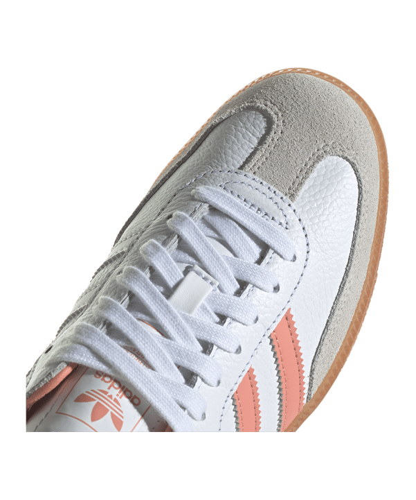 adidas Originals Samba OG Damen Weiss Rot Beige - weiss