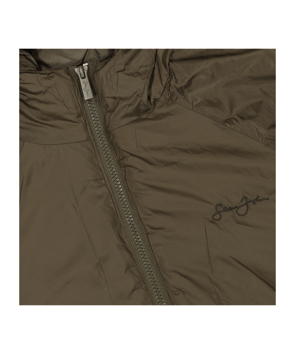 Sean John Logo Round Padded Jacke Braun - braun