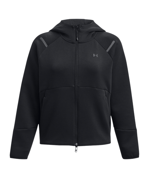 Under Armour Unstoppable Fleece Kapuzenjacke Damen Schwarz F001 - schwarz